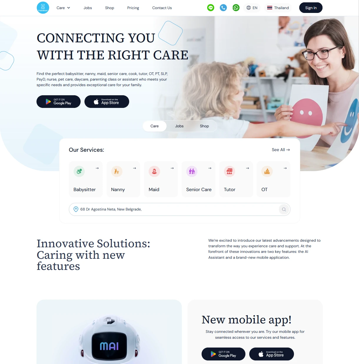 FamBear — website screenshot